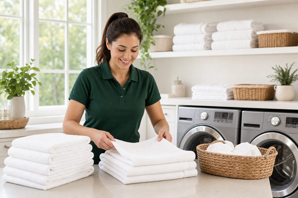 Laundry service β washing, drying and folding fresh linens